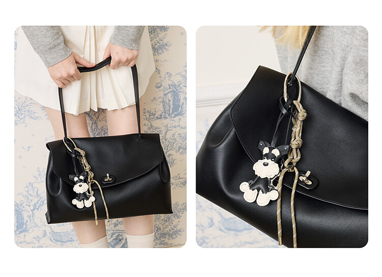 Briefcase Leather Tote Bag