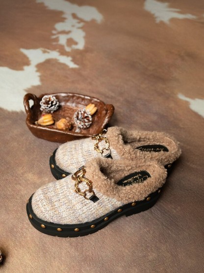 Annie Fleece Mules