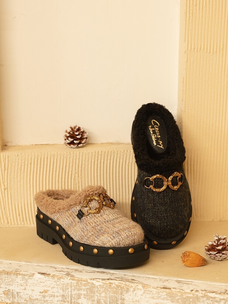 Annie Fleece Mules