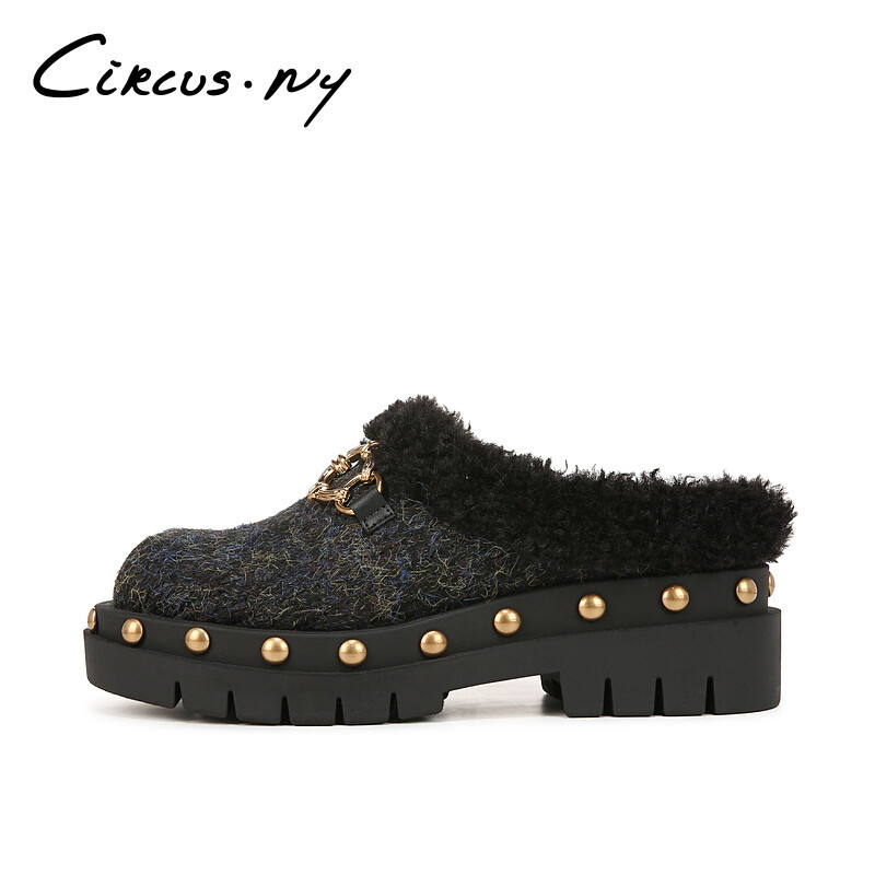 Annie Fleece Mules