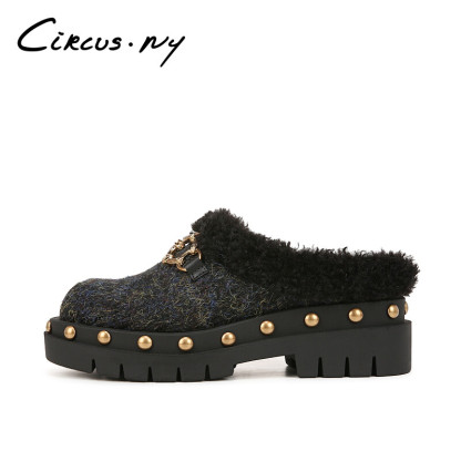 Annie Fleece Mules