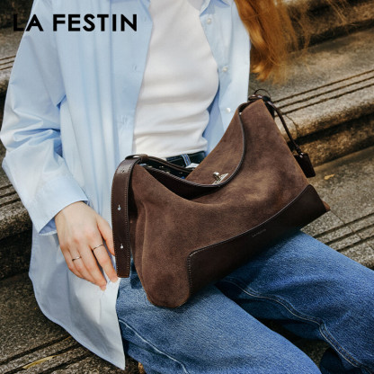 Suede Messy Bun Bag