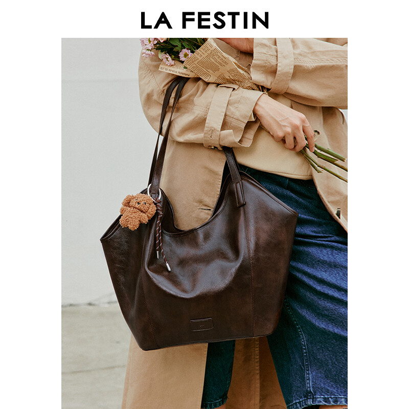 Leather Basket Totebag