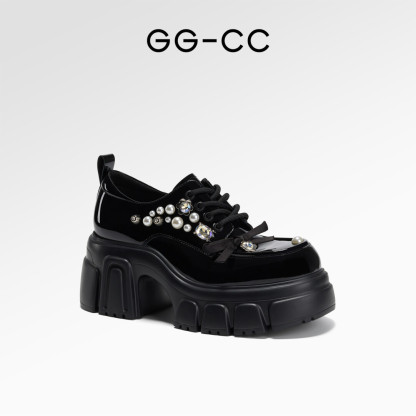 Ivy League Rhinestone Leather Shoes