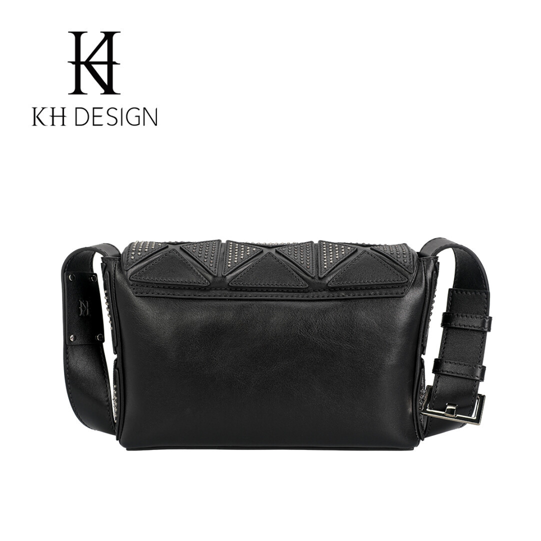 Studded Punk Style Small Square Bag