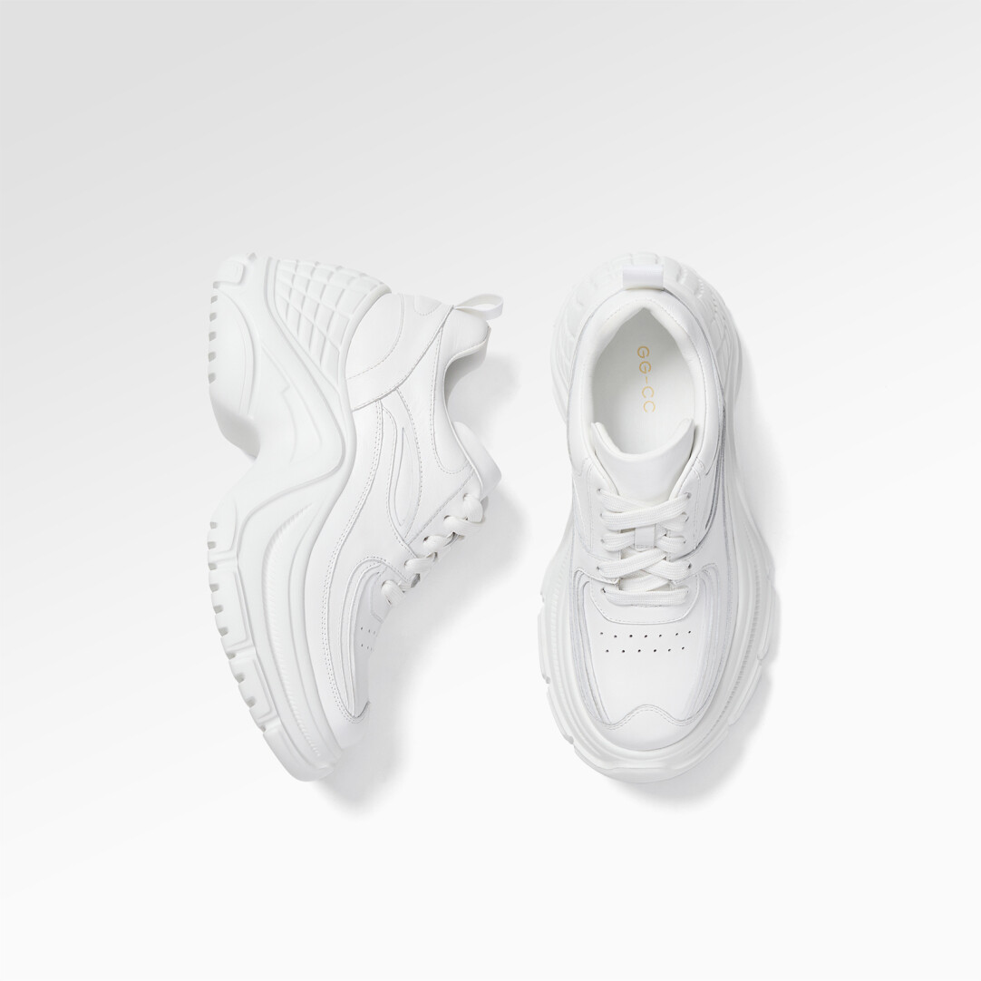 Fashionable High Ground White Sneakers