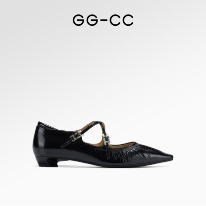 Midnight Tipsy Rhinestone Leather Shoes