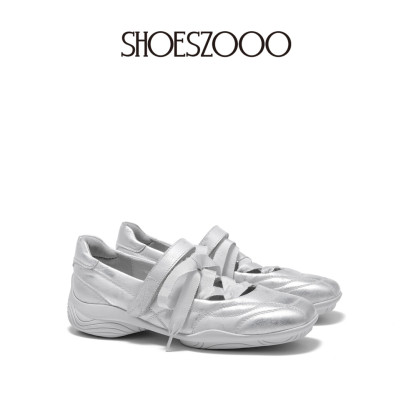 French Mary Jane White Flats