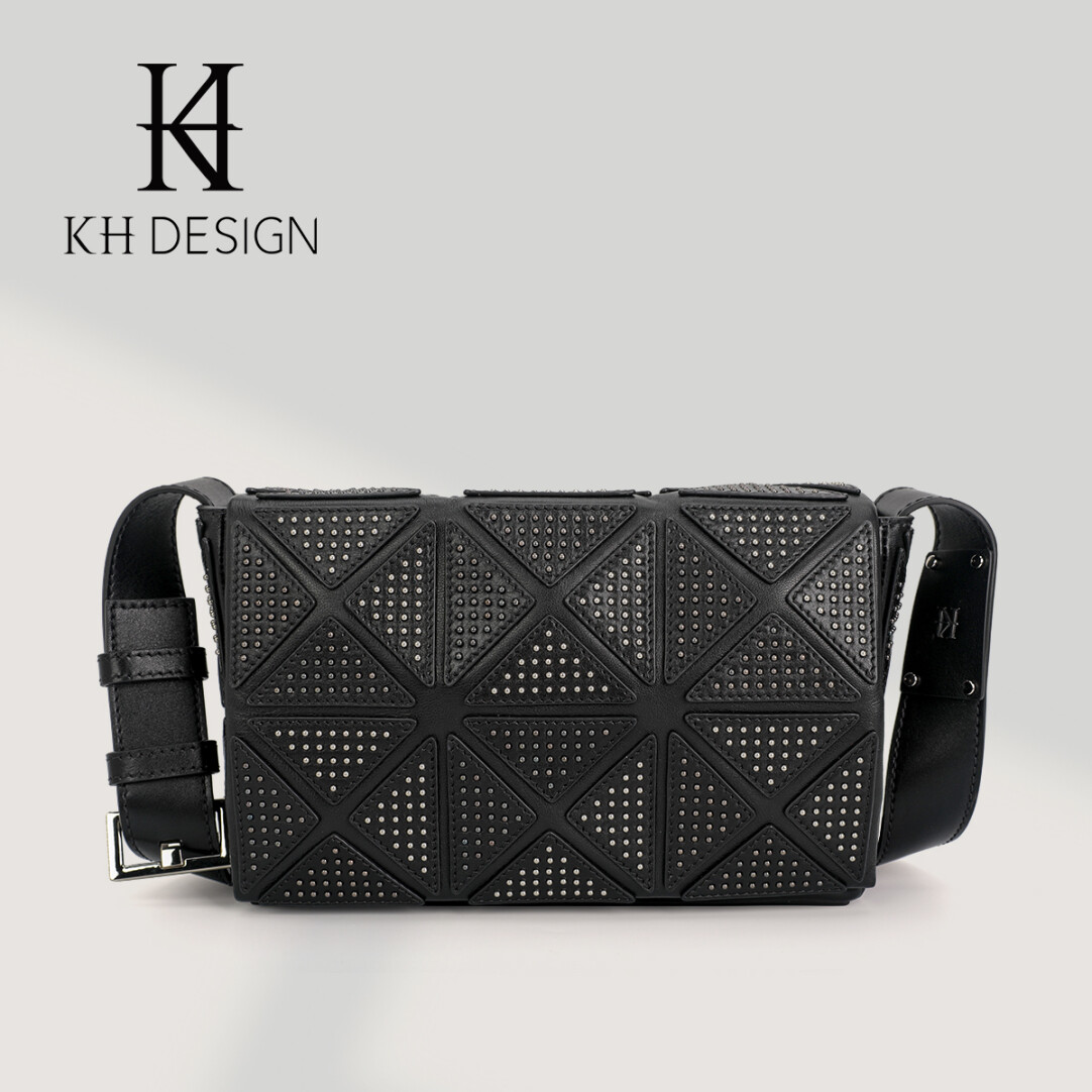 Studded Punk Style Small Square Bag