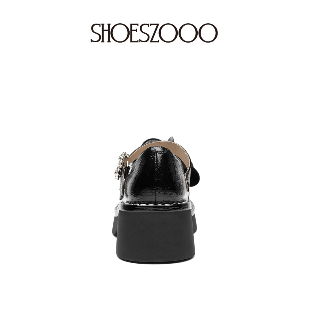  leather Mary Jane flat shoes