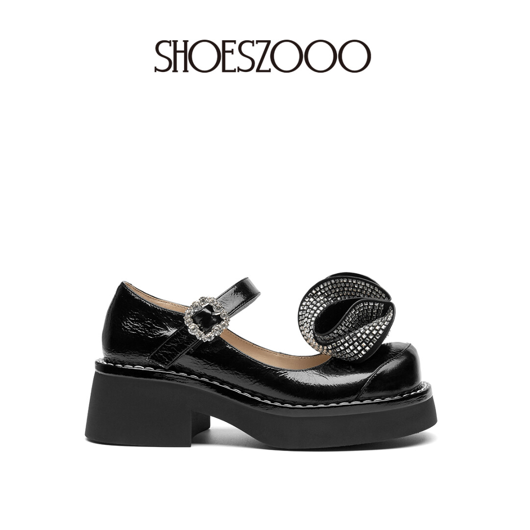  leather Mary Jane flat shoes
