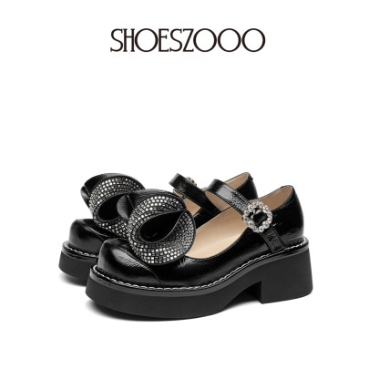  leather Mary Jane flat shoes