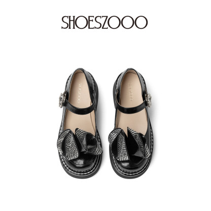  leather Mary Jane flat shoes