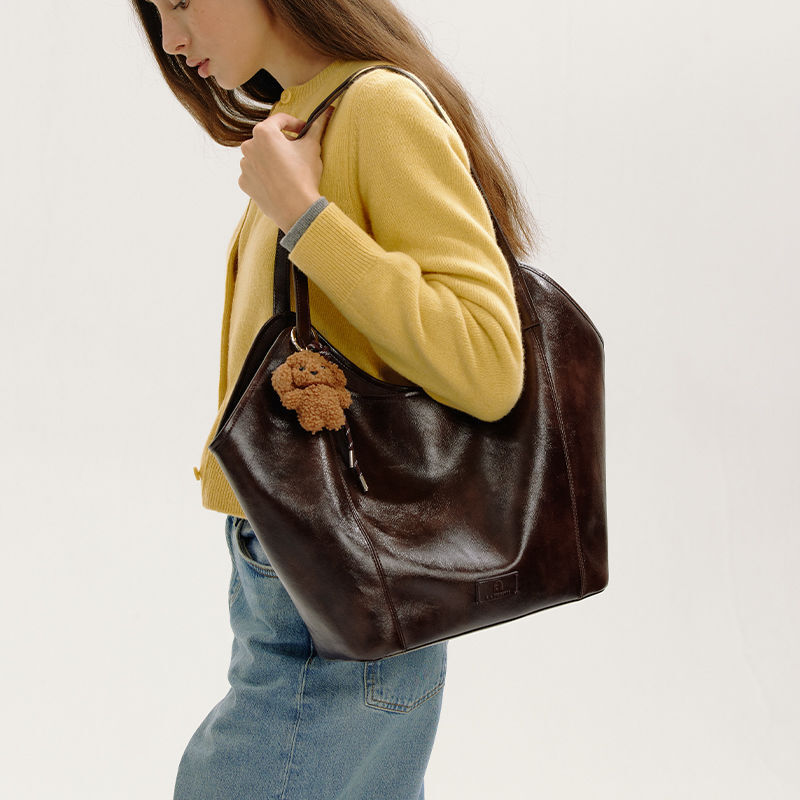 Leather Basket Totebag
