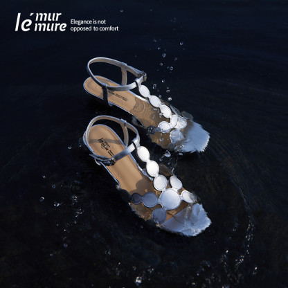 Burnt-Flower Art Sandals