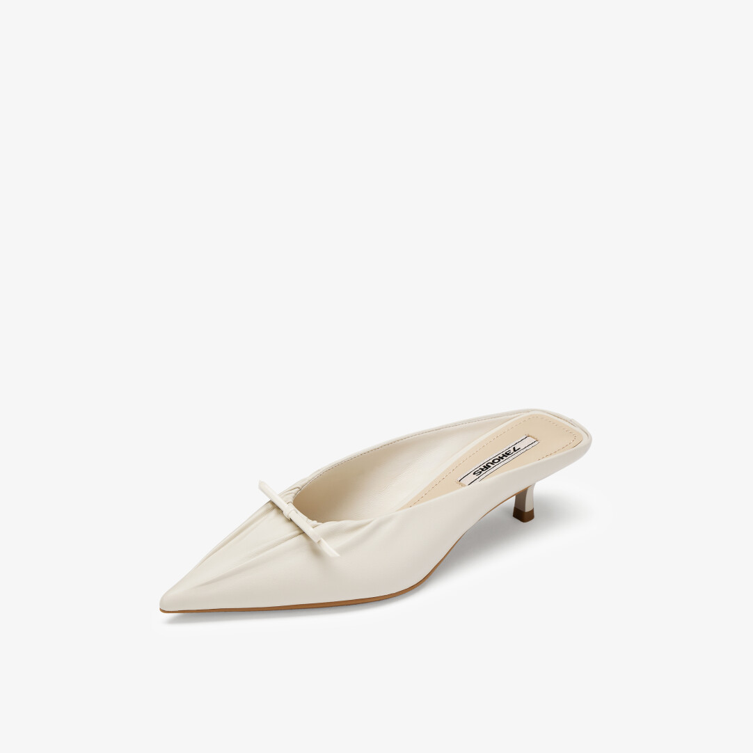 Natasha Mule Shoes with Mid Heel