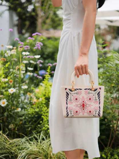 Floral Embroidery Handbag