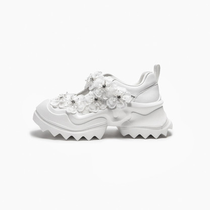 Lace flower sneakers