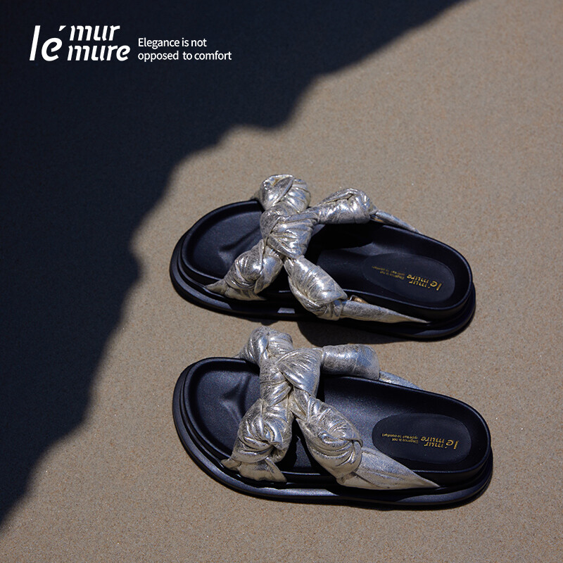 Bow tie slippers