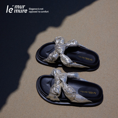 Bow tie slippers