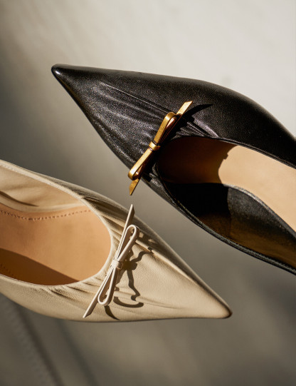 Natasha Mule Shoes with Mid Heel