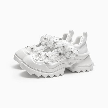 Lace flower sneakers
