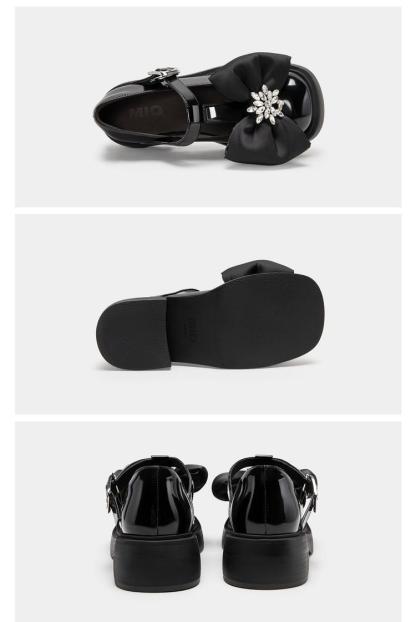 Flower Rhinestone Mary Jane shoes