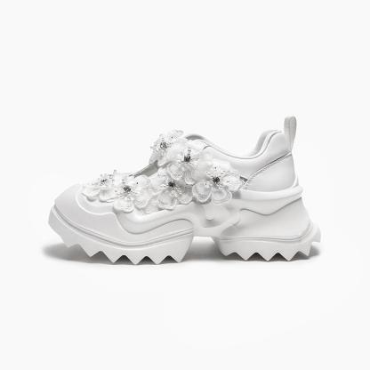 Lace flower sneakers