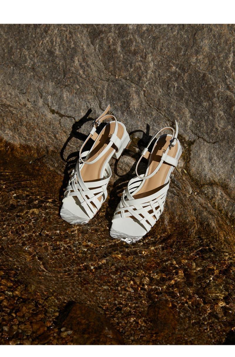 American sheepskin woven sandals