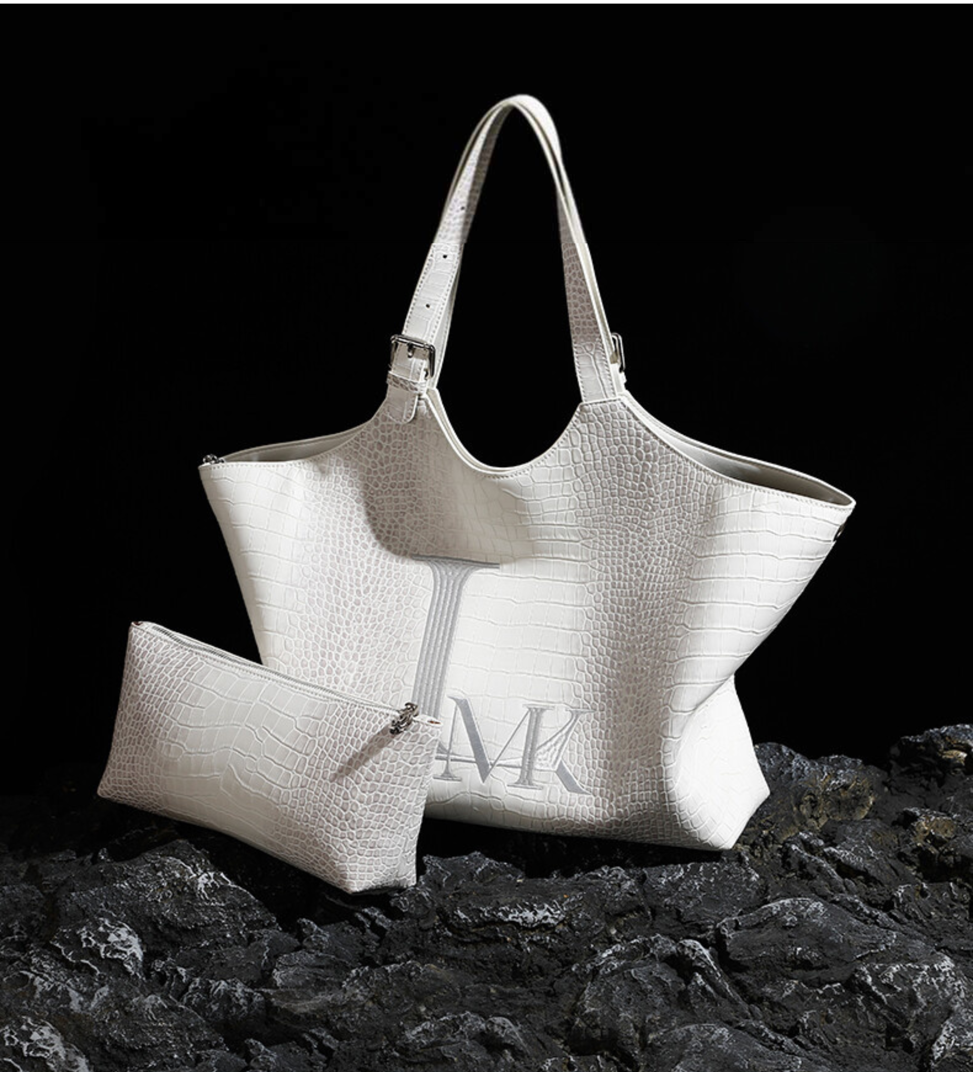 White Leather Totebag