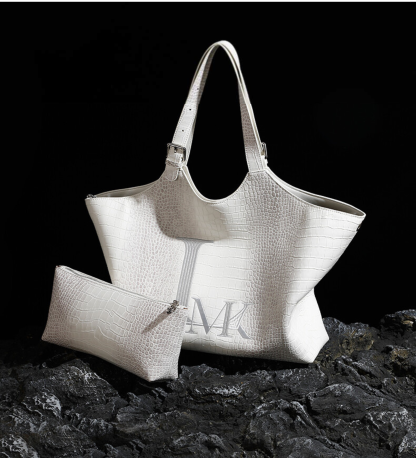 White Leather Totebag