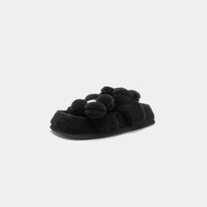 Sweet faux fur sandals