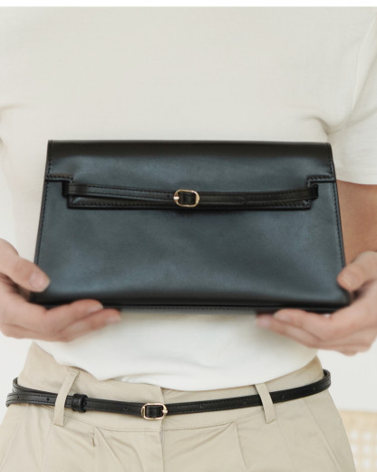 Glossy Leather Belt Bag