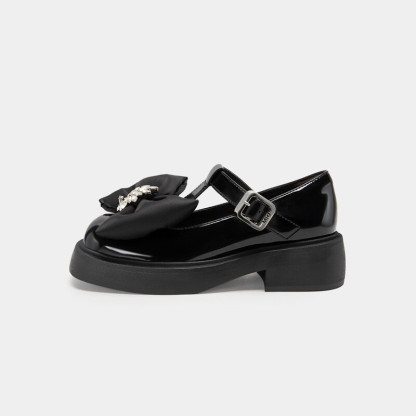 Flower Rhinestone Mary Jane shoes