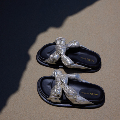Bow tie slippers