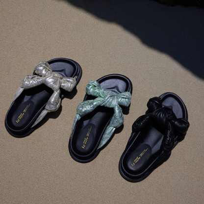 Bow tie slippers