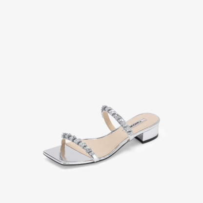 Starry Night Chunky Heel Slippers