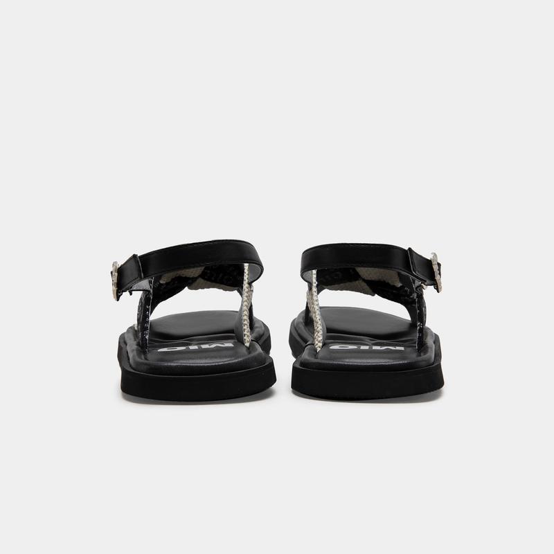 Color-block Woven Sandals