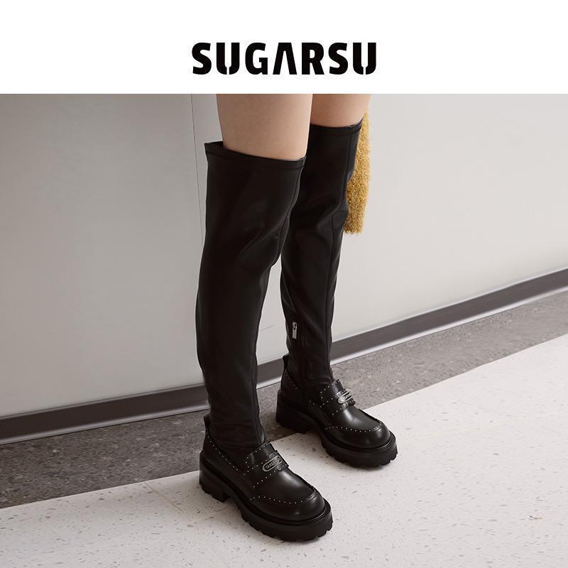Modern Academy Knee Boots