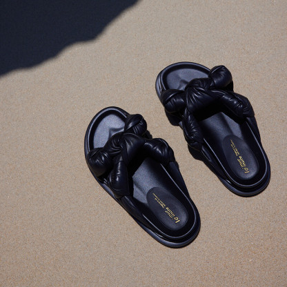 Bow tie slippers