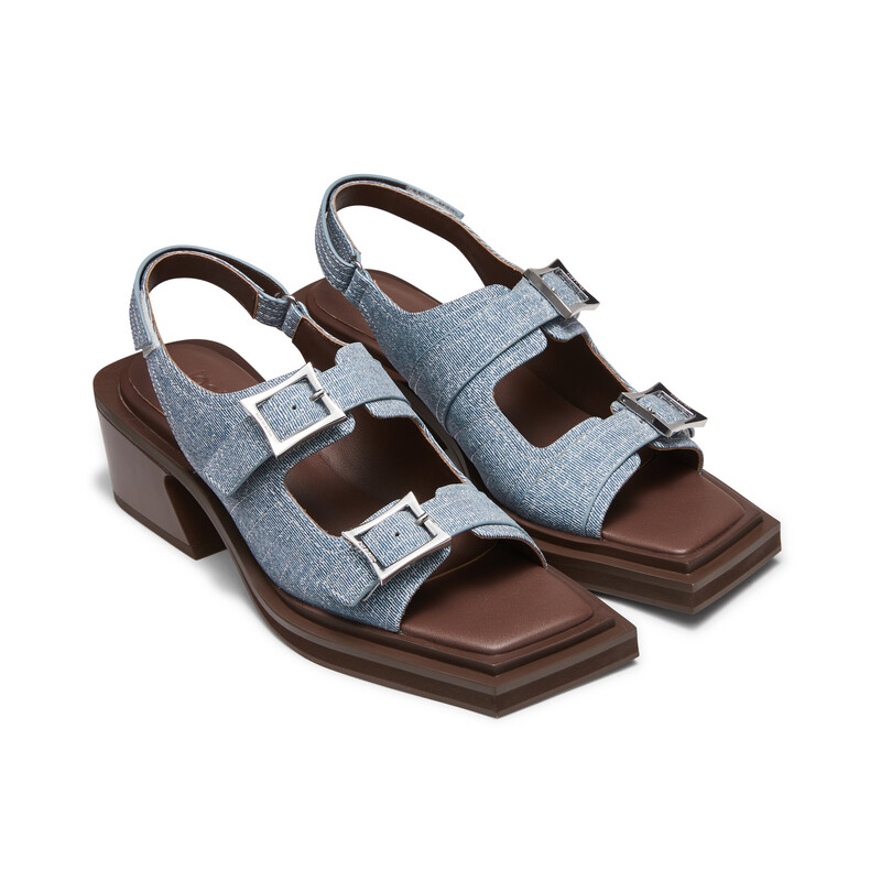 Square toe double buckle