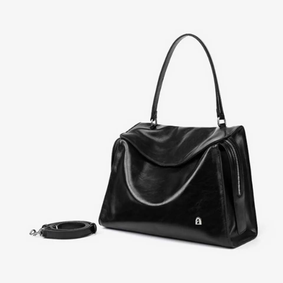 Folded Ear Series Leather Bag