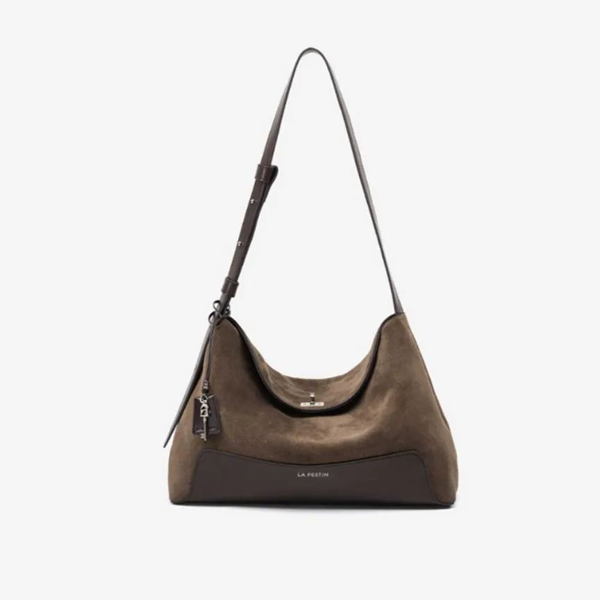 Suede Messy Bun Bag