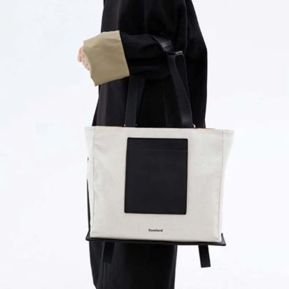 Unisex water-repellent canvas tote bag