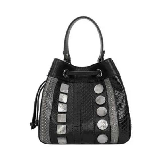 Genuine Leather Bucket Bag