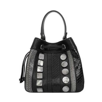 Genuine Leather Bucket Bag