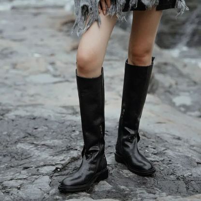 Retro real leather boots