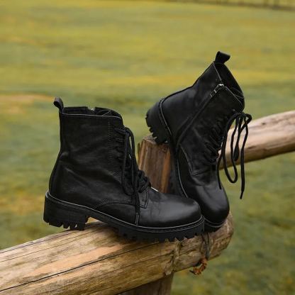 Round-Toe Short Martin Boots