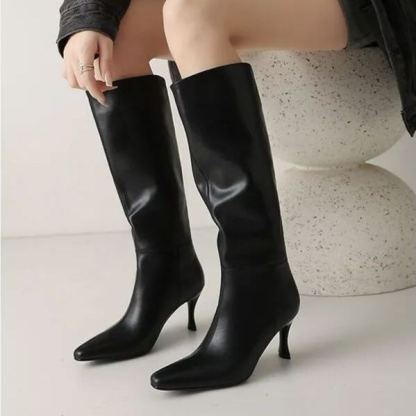 Designer Mélange Leather Boots
