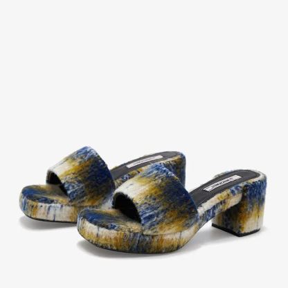 Spring Bouquet Chunky Heel Sandals